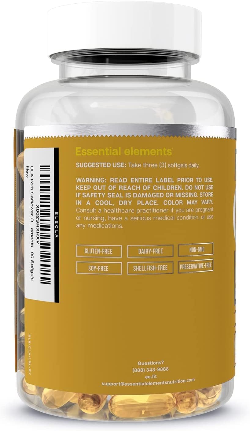 2400mg-cla-softgels-with-safflower-oil---conjugated-linoleic-acid-supplement-by-essential-elements-90-count-4