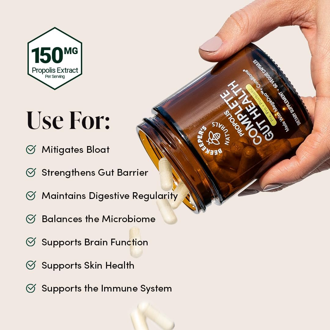propolis-powered-complete-gut-health-capsules-for-digestive-health-bloating-relief---prebiotic-postbiotic-probiotics---gluten-free-vegan---60ct-4