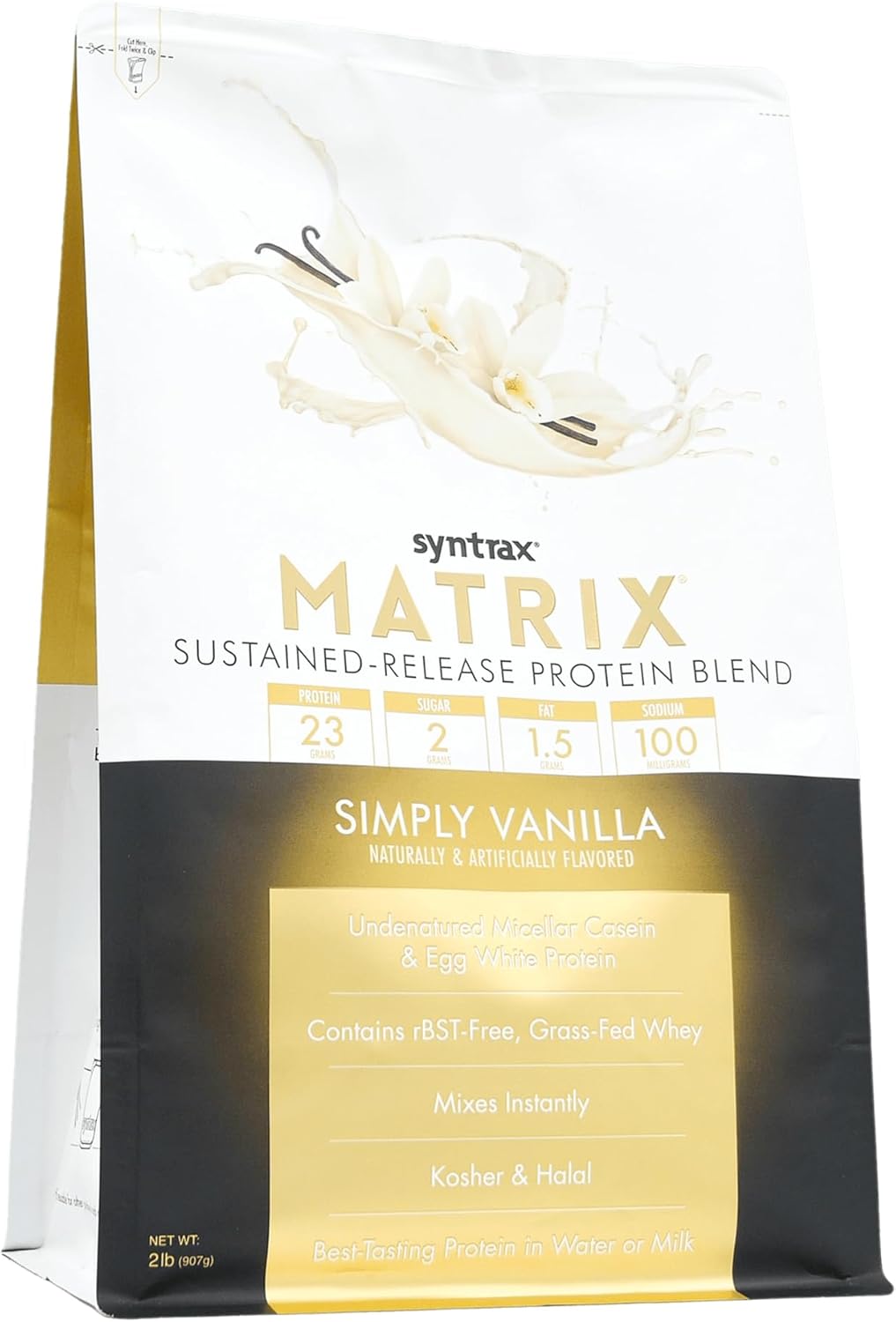 syntrax-nutrition-matrix-simply-vanilla-sustained-release-protein-blend-2-lb---premium-quality-protein-supplement-for-long-lasting-energy-and-muscle-recovery-2