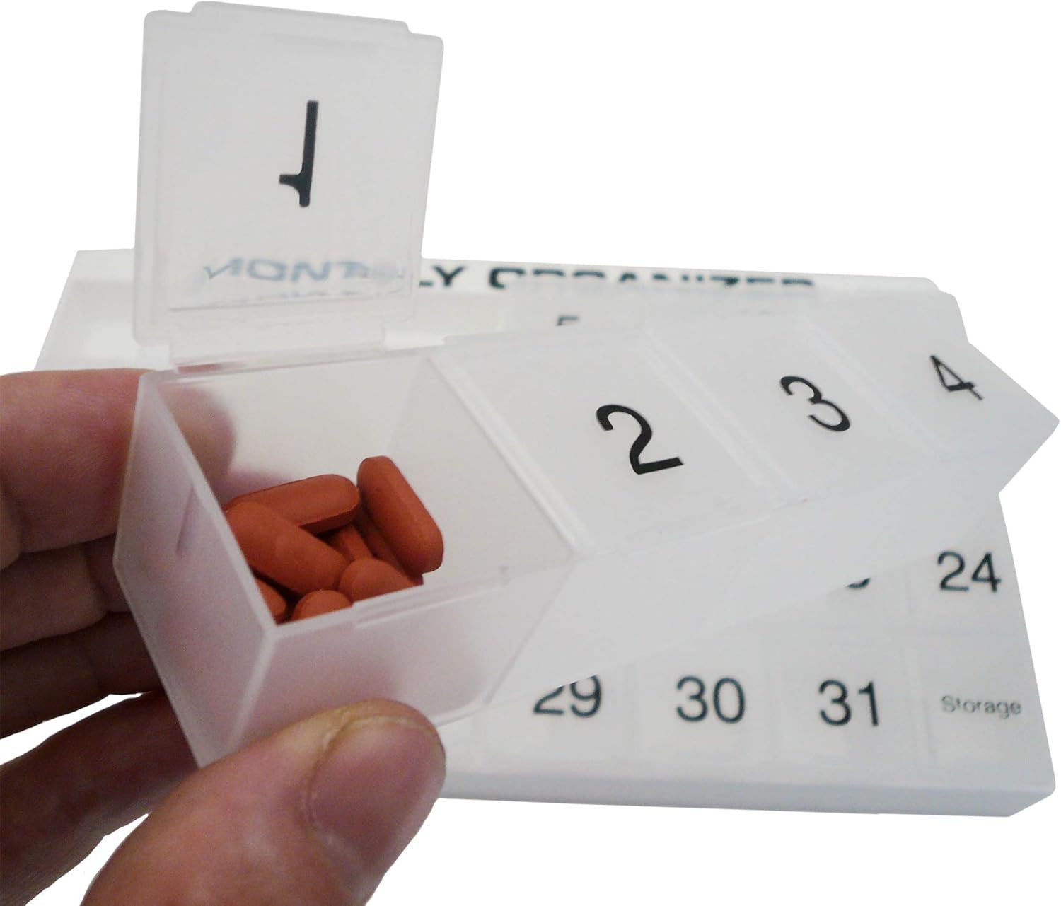 promed-31-day-monthly-pill-organizer-with-31-compartments-tray-and-8-removable-slots---green-color-8