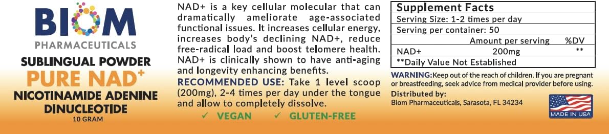 biomsify-nad-sublingual-powder-10g---cold-shipped-for-maximum-potency---certified---2-pack---mitochondrial-regeneration-cellular-repair-telomere-health---200mg-dose-4