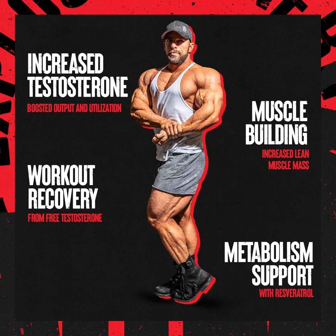 Men's Testosterone Booster for Strength Athletes & Bodybuilders - Libido Enhancing Supplement to Boost Stamina, Endurance, Muscle Growth - All-in-One 21 Day Cycle Pack