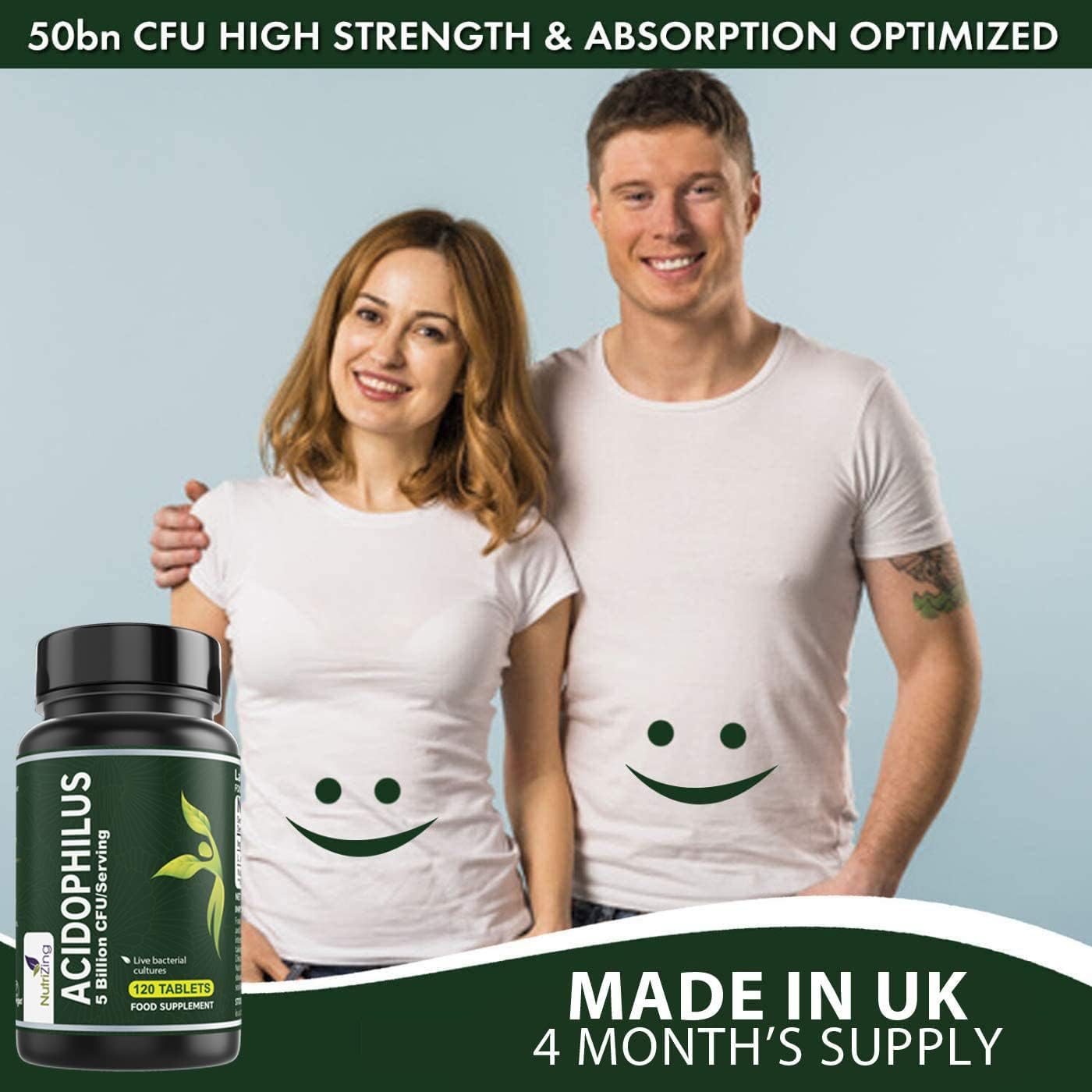 High Strength Lactobacillus Acidophilus Supplement - 5 Billion CFU per Serving for Gut Health and Digestive Support - Espot.com.au