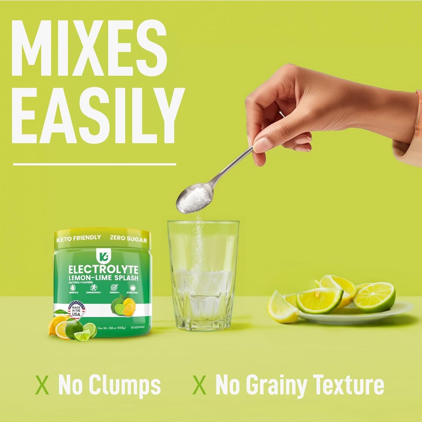 Keppi Keto Electrolyte Powder: Sugar-Free, Carb-Free, USA-Made for Hydration & Recovery - Lemon Lime Flavor, Easy Mix - Espot.com.au