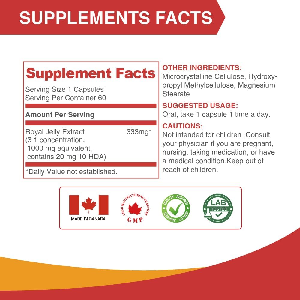 high-potency-lovita-royal-jelly-capsules---natural-source-superfood-with-1000mg-20mg-10-hda---supports-skin-health-energy---60-count-4