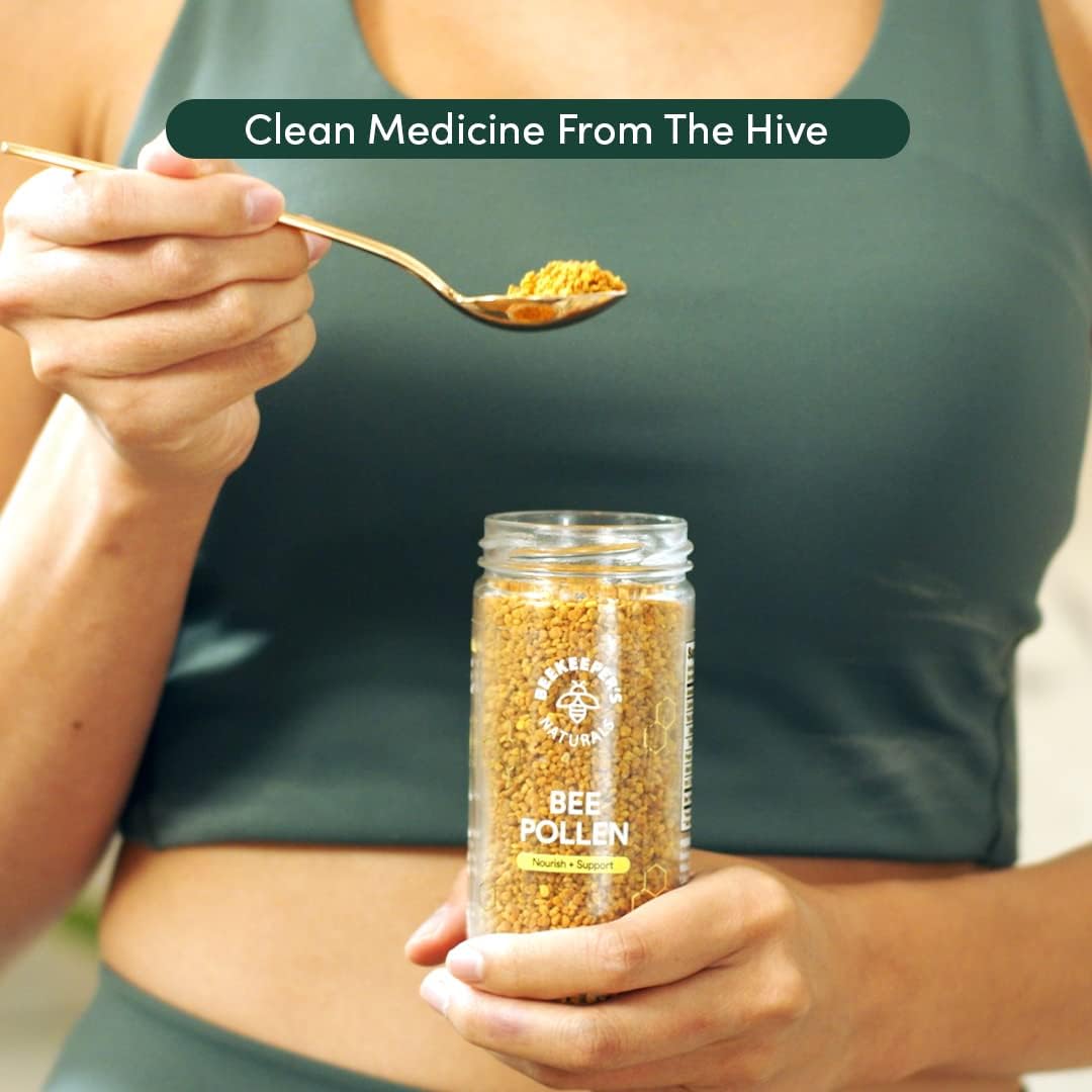 100-raw-bee-pollen-granules---natural-source-of-vitamin-b-minerals-amino-acids-protein---paleo-keto-and-gluten-free---52-oz-jar-5