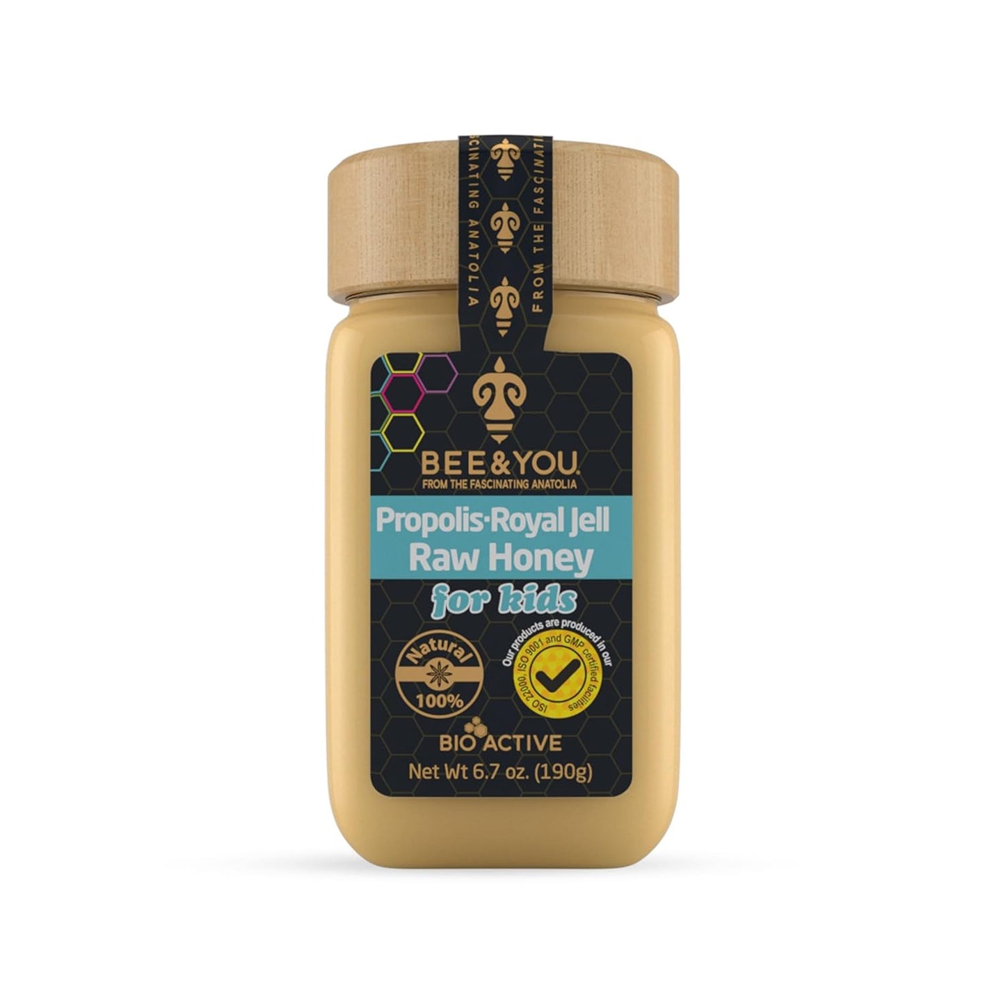 bee-you-kids-royal-jelly-raw-honey-with-propolis-extract---100-natural-superfood-for-immune-support-antioxidants---keto-paleo-gluten-free---67-oz-1