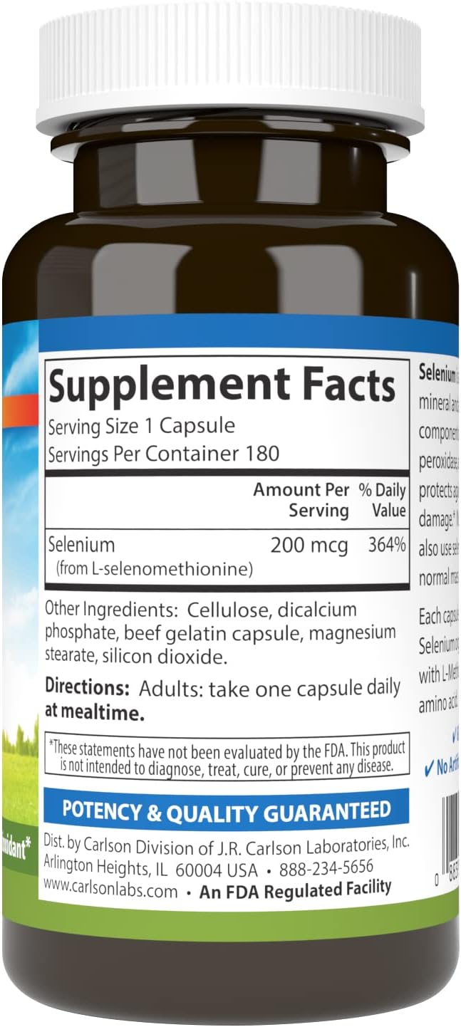 carlson-selenium-200-mcg-capsules-for-prostate-and-immune-health---yeast-free-antioxidant-supplement---180-count-2