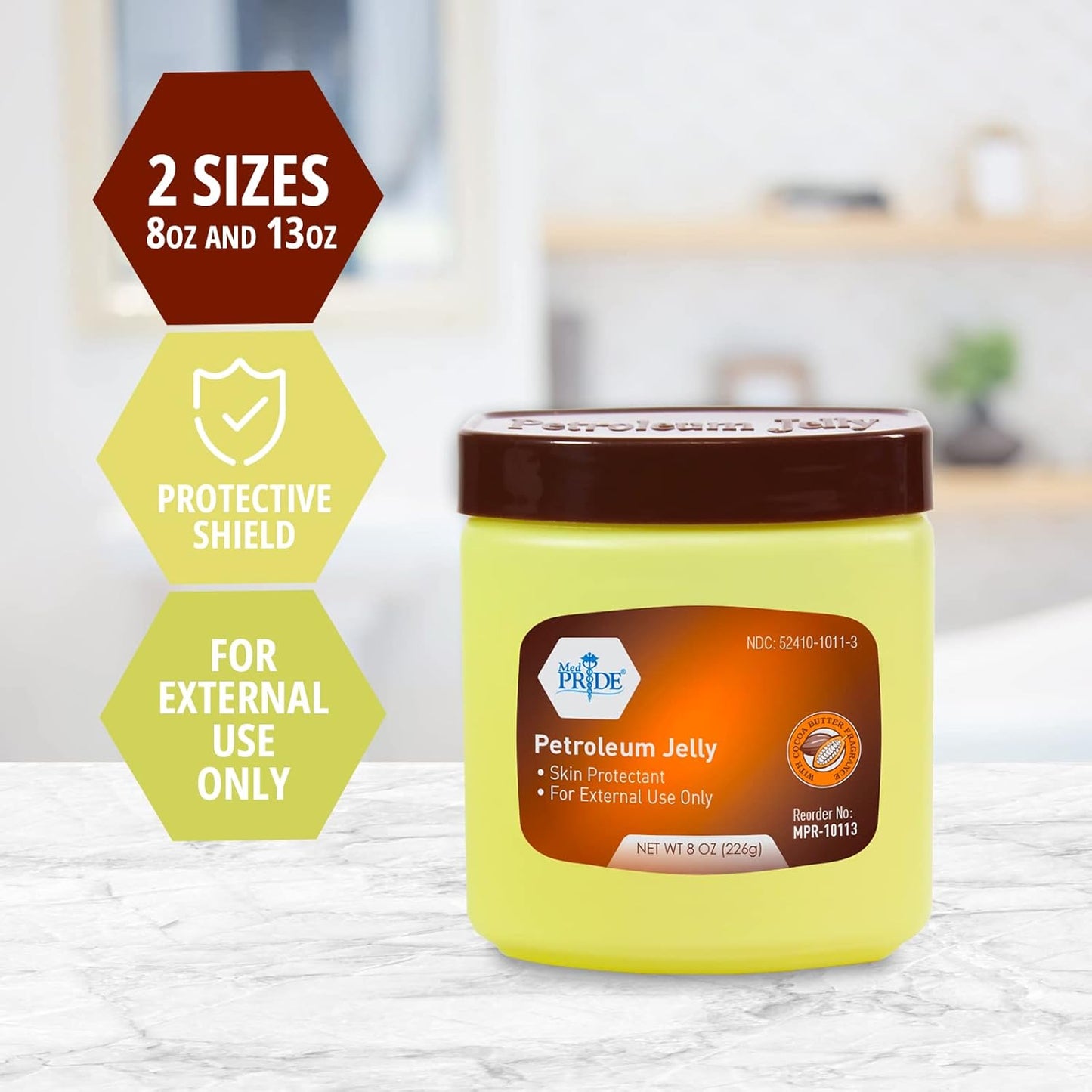 8oz-tub-of-med-pride-petroleum-jelly-with-cocoa-butter-fragrance---skin-protectant-for-dry-skin-rashes-burns-and-wounds---moisturizer-for-lips-hands-and-chaffed-skin-5