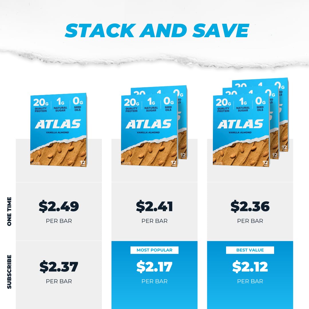 vanilla-almond-atlas-protein-bar---20g-protein-1g-sugar-clean-ingredients---gluten-free---24-bars-total-8