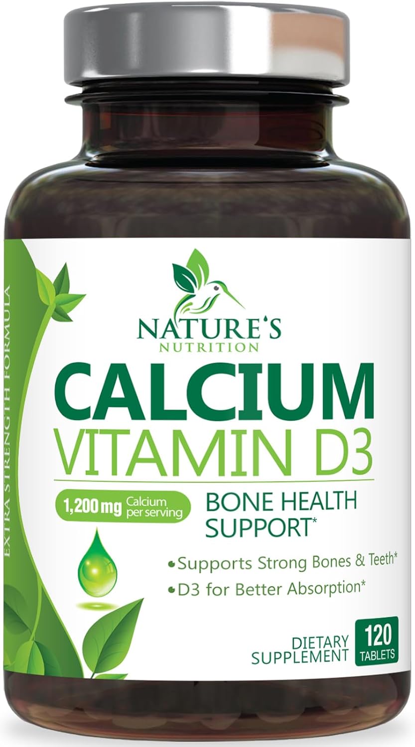 1200mg Calcium with Vitamin D3 for Bone Strength & Immune Support - 120 Tablets - Espot.com.au