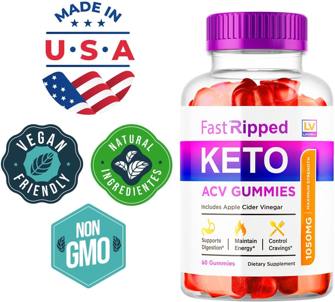 Fast Ripped Keto ACV Gummies - Advanced Weight Loss Supplement with 1050 MG - 1 Month Supply - Espot.com.au