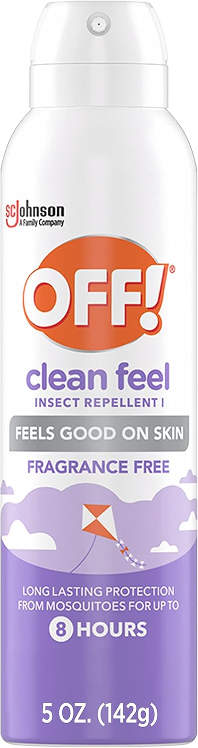 OFF! Clean Feel Insect Repellent Aerosol - 5 oz Bug Spray with 20% Picaridin for Long Lasting Protection from Mosquitoes, Gentle on Skin - Espot.com.au
