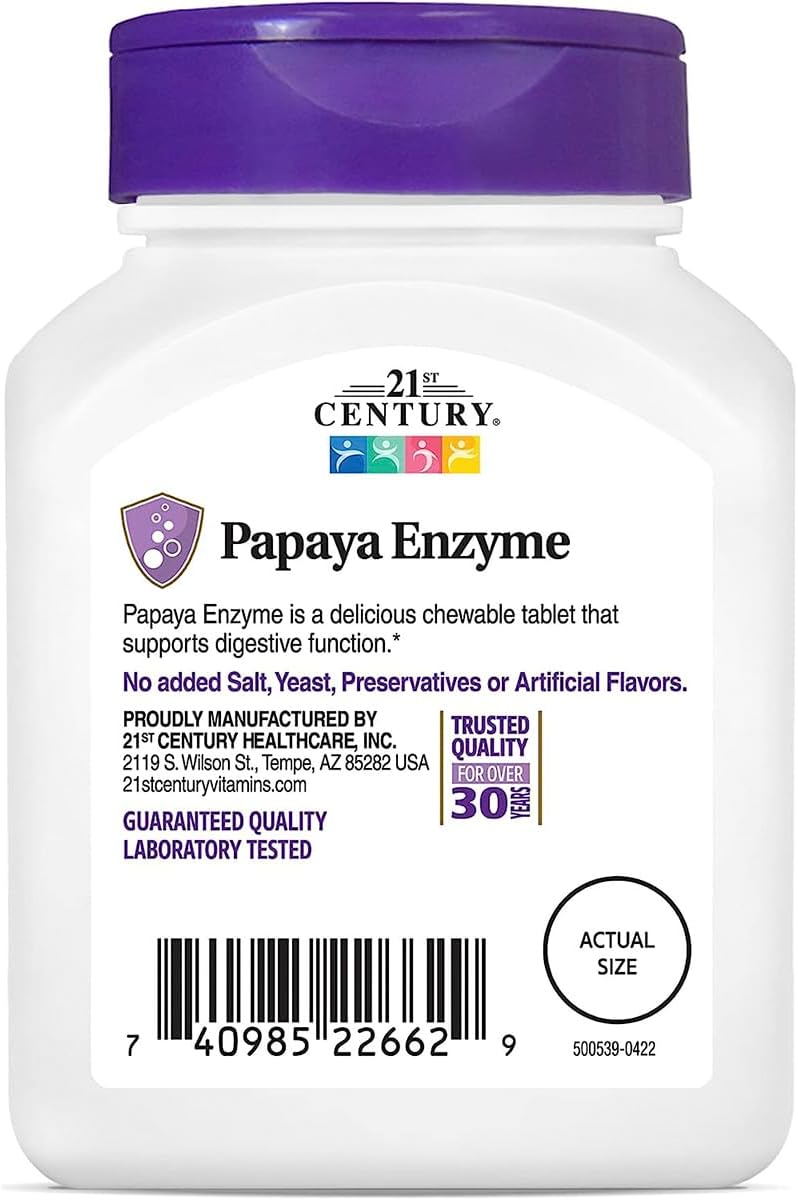 papaya-pineapple-digestive-enzyme-chewables-100-count-for-gut-health---tropical-flavor-non-gmo-gluten-free---21st-century-formula-without-added-salt-yeast-or-artificial-flavors-4