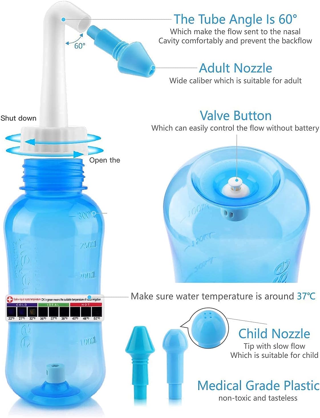 300ml-darate-neti-pot-sinus-rinse-bottle-for-adult-kid---bpa-free-nose-wash-cleaner-pressure-rinse-nasal-irrigation-with-sticker-thermometer-2