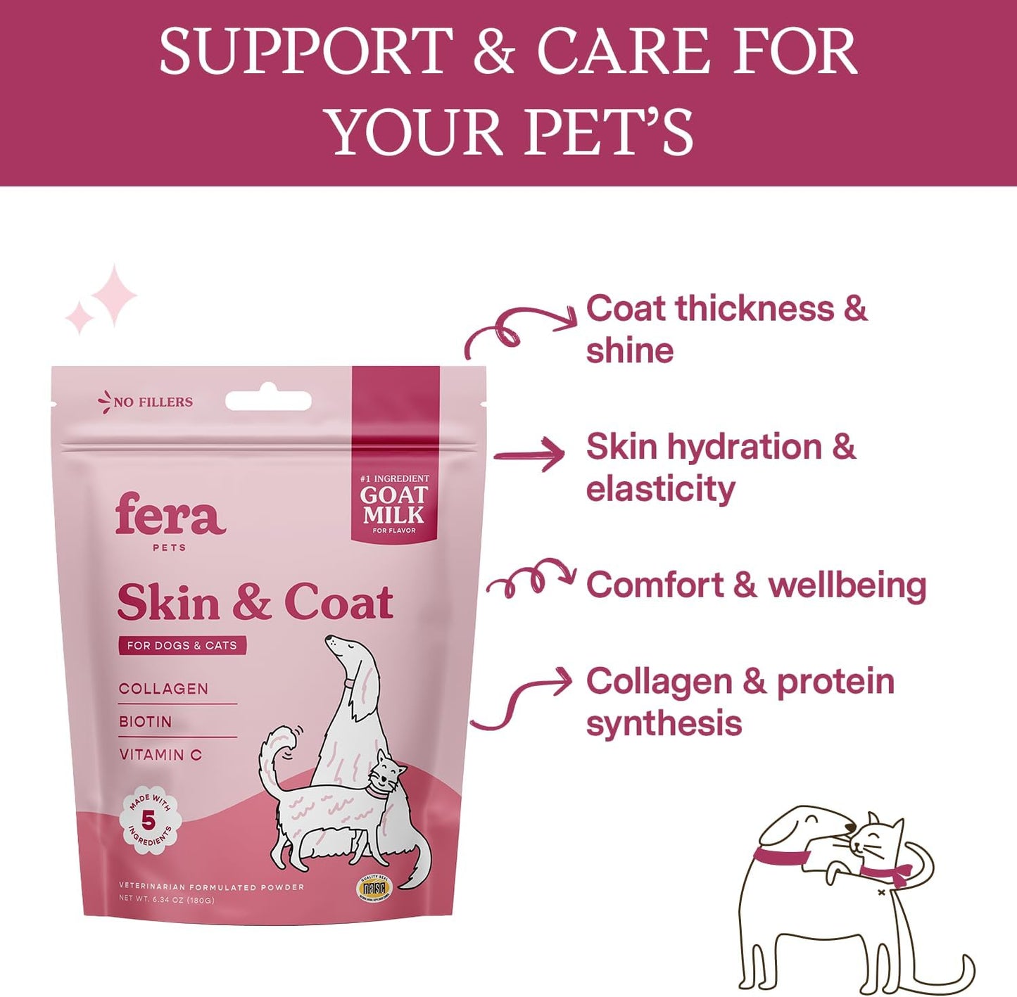 vet-formulated-fera-pet-organics-skin-coat-supplement-with-goat-milk-for-cats-dogs---enhances-coat-thickness-and-skin-hydration---contains-collagen-biotin-and-vitamin-c---60-servings-2