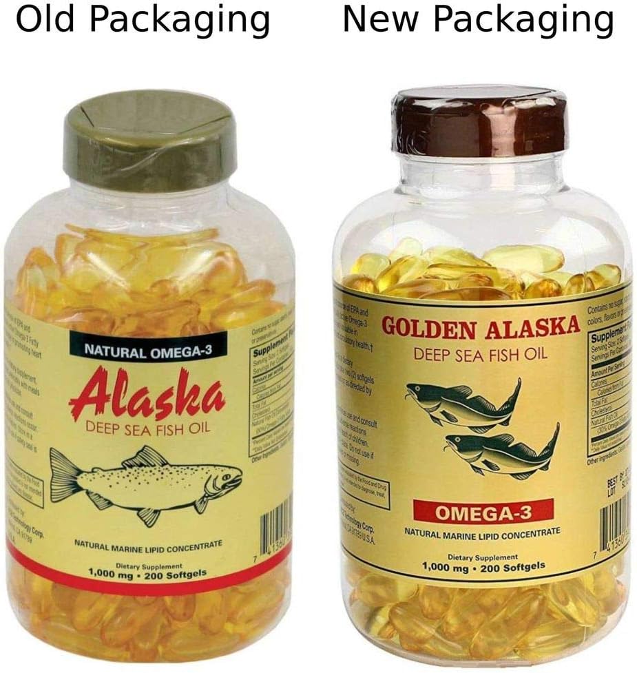 Omega 3 Fish Oil Supplement 1000mg Softgels - NCB Alaska Deep Sea, 200 Count - Espot.com.au