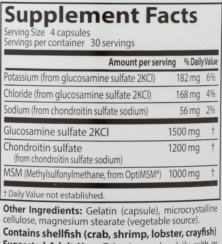 Glucosamine Chondroitin MSM Capsules - Doctor's Best - 120 Count - Espot.com.au