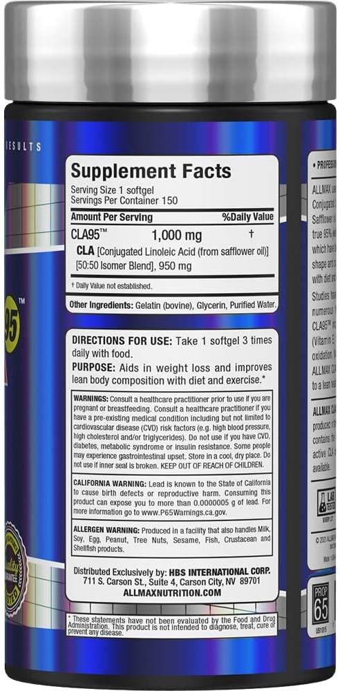 allmax-nutrition-cla95-softgels---1000-mg-150-count-for-weight-management-3