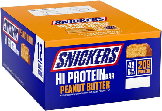 High Protein SNICKERS Peanut Butter & Caramel Bar - Pack of 12, 2.0 oz Bars - Espot.com.au