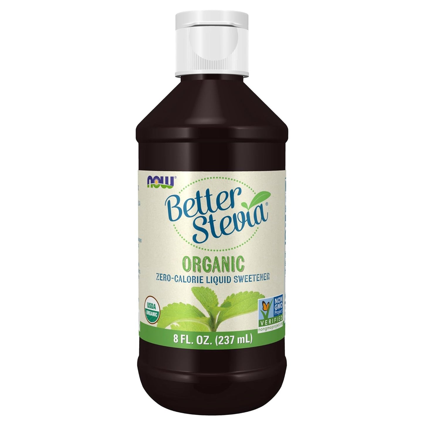 Organic Zero-Calorie Liquid Sweetener, Keto & Diabetic Friendly, No Erythritol, 8oz - NOW Foods BetterStevia - Espot.com.au