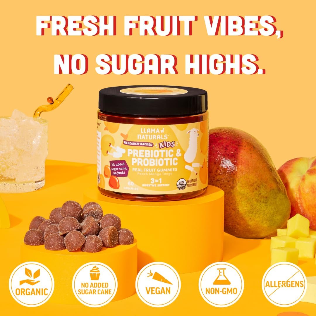 vegan-organic-kids-gummies-with-prebiotic-probiotic-for-digestive-health---peach-mango-flavor-120-ct---2-4-months-supply---no-added-sugar-cane---llama-naturals-5