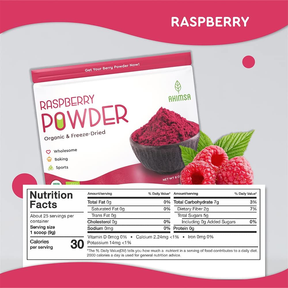 organic-freeze-dried-raspberry-powder---8-oz-usda-certified-smoothie-baking-powder-high-in-potassium-rich-in-fiber-juice-powder-5