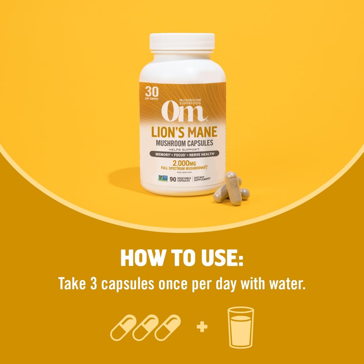 90-count-lions-mane-mushroom-capsules-for-memory-focus-immune-support---nootropic-supplement-with-fruit-body-mycelium---30-day-supply-7