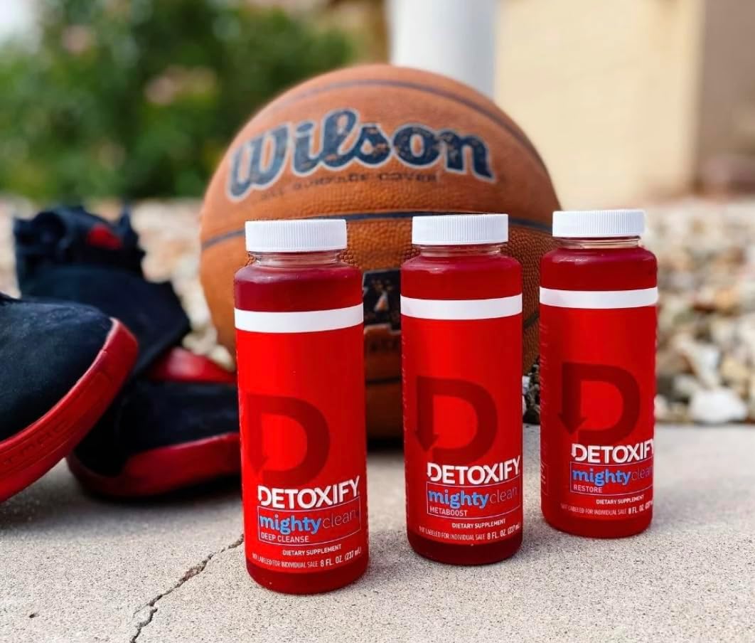 Mighty Clean Herbal Detox Cleanse Drinks - 3 Bottles for Full Body Detox - Same Day Results with Ginseng & Milk Thistle - for Women and Men with Sticker included - Espot.com.au