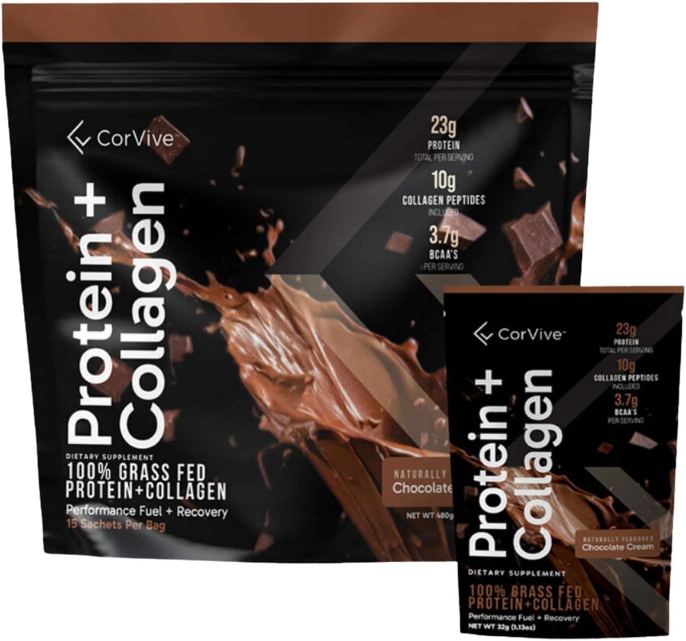 corvive-chocolate-protein-collagen-powder-sachets---23g-grass-fed-whey-collagen-37g-bcaas---muscle-joint-support-gluten-soy-free-no-artificial-ingredients-1