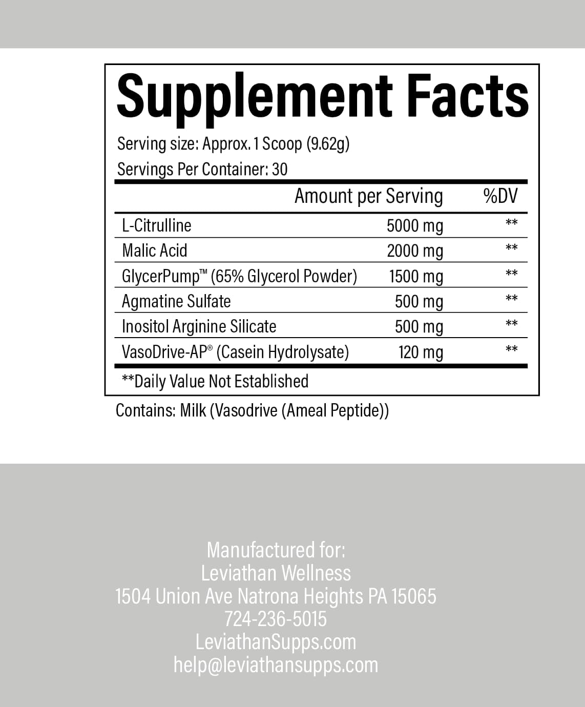 leviathan-wellness-vigor-pre-workout-powder---stimulant-free-nitric-oxide-booster-for-energy-30-servings-unflavored-2