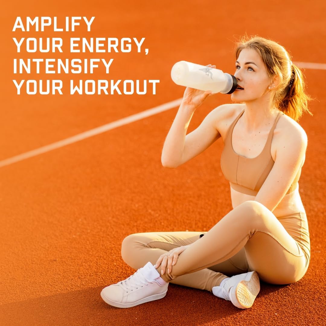 Bolt Nutrition Pre Workout Supplement with Caffeine, Citrulline Malate, B-Alanine, Taurine for Explosive Energy, Pump & Focus in Blue Berry Blast Flavor - 300g, 30 Servings - Espot.com.au