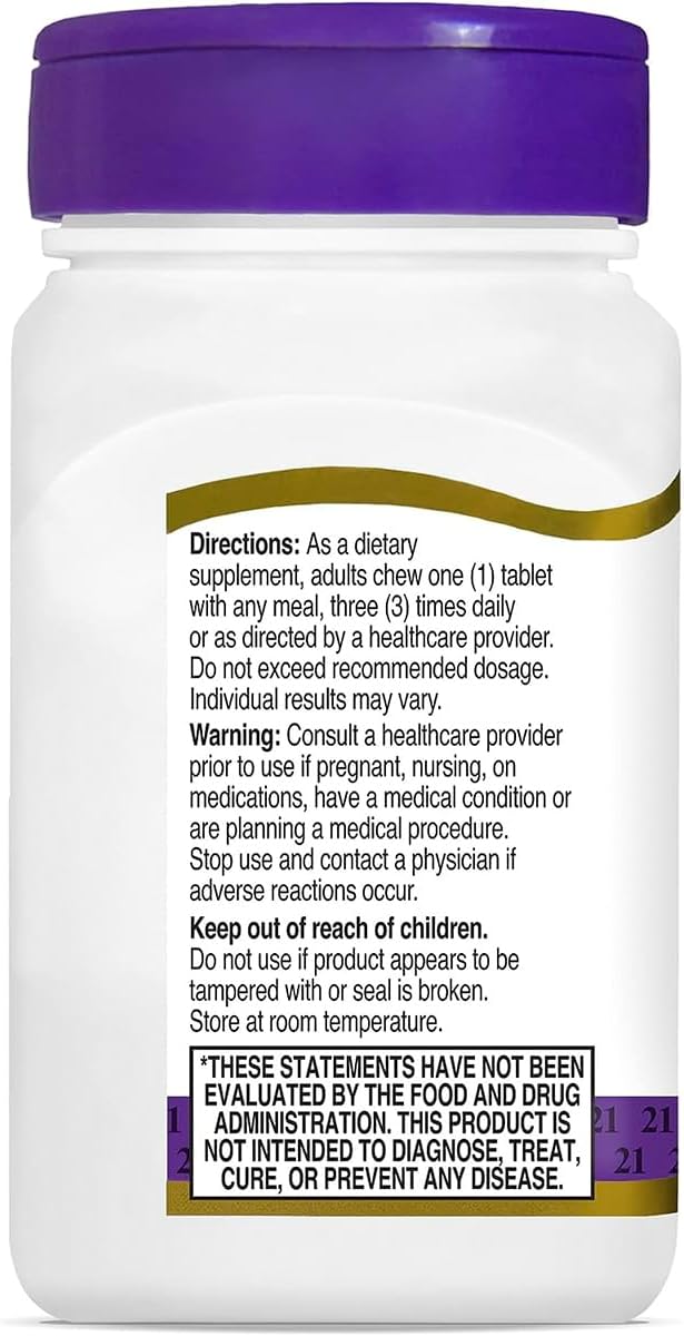 papaya-pineapple-digestive-enzyme-chewables-100-count-for-gut-health---tropical-flavor-non-gmo-gluten-free---21st-century-formula-without-added-salt-yeast-or-artificial-flavors-3