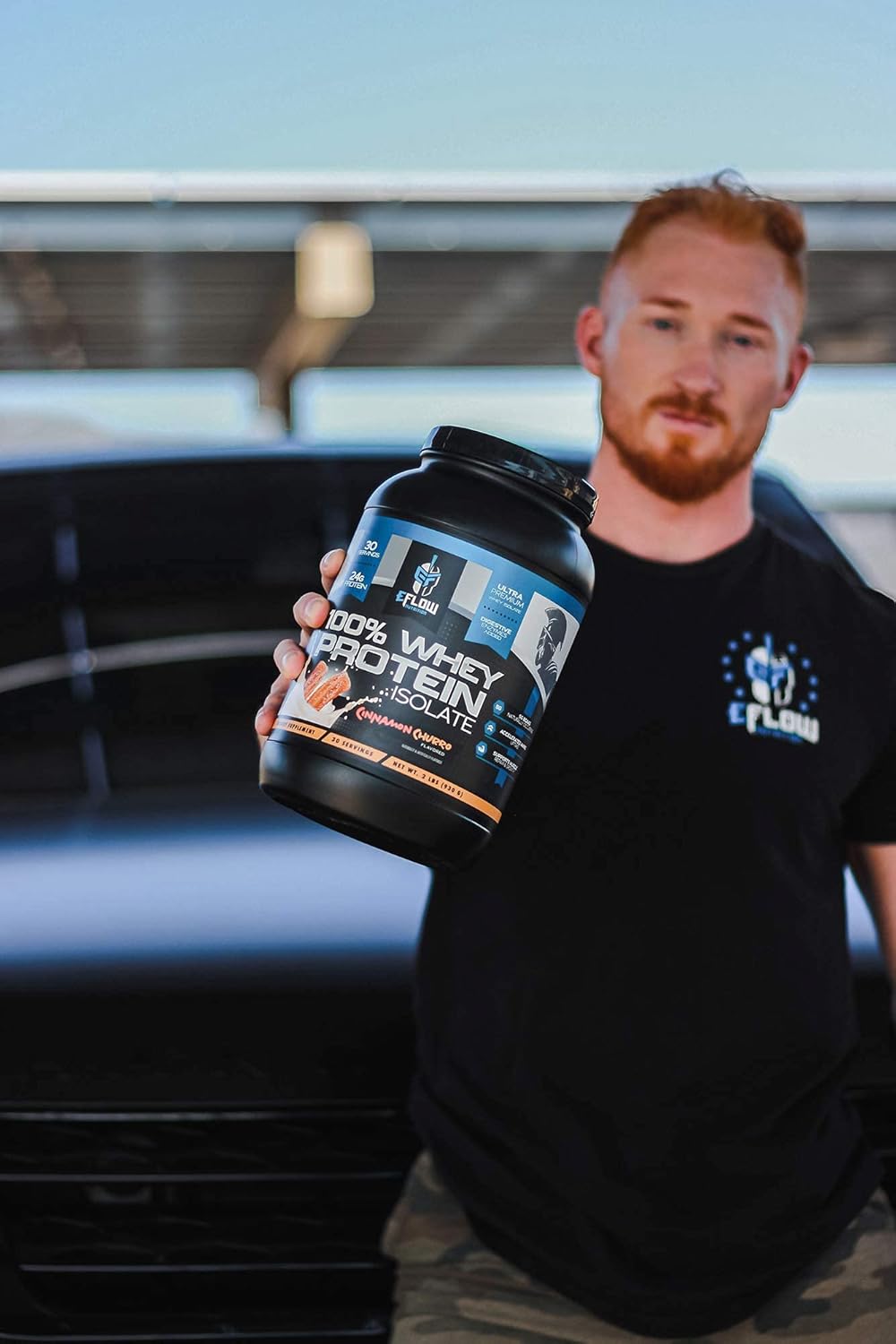 eFlow Nutrition Whey Protein Isolate - S'Mores Flavor, Gluten & Lactose-Free, Low Carb, with Digestive Enzymes, Fast Digesting for Muscle Recovery - 26 Servings - Espot.com.au