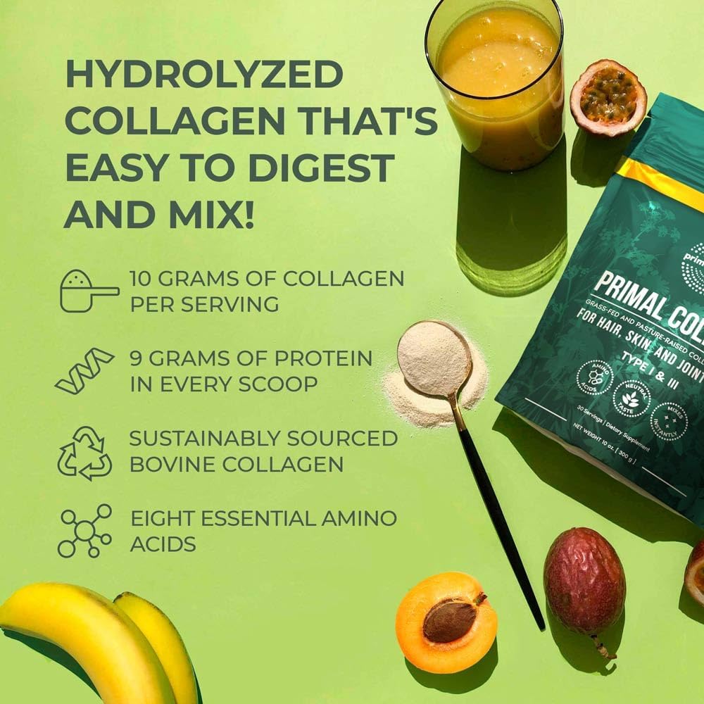 primal-harvest-collagen-peptides-powder---type-i-iii-10-oz---hair-skin-nails---unisex---single-pack-4