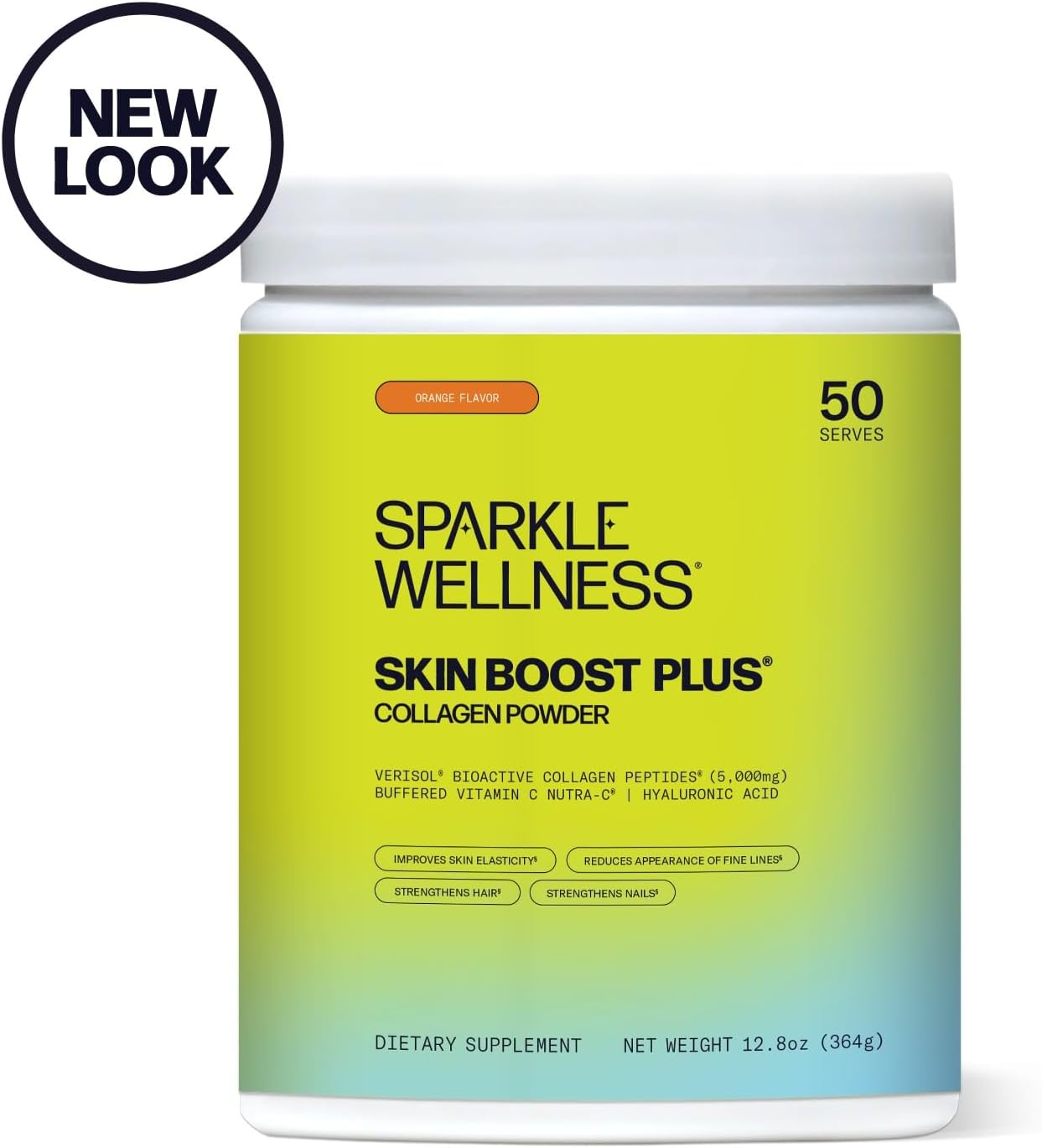 Skin Boost Plus Orange Collagen Powder with VERISOL Bioactive Peptides & Vitamin C - 50 Servings - Espot.com.au