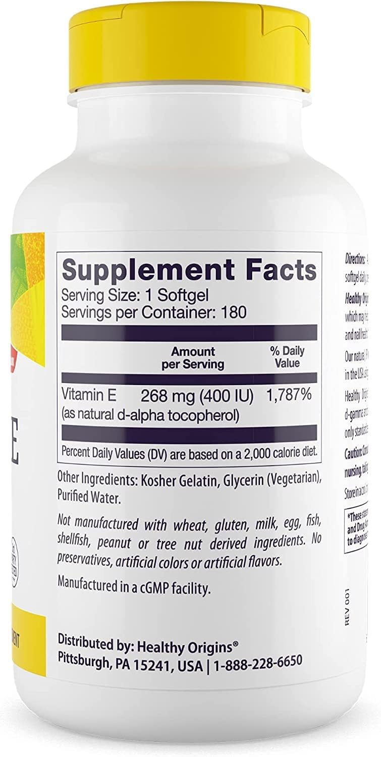 vitamin-e-supplement-with-mixed-tocopherols---400-iu---non-gmo-gluten-free---skin-hair-nails---180-softgels---healthy-origins-2