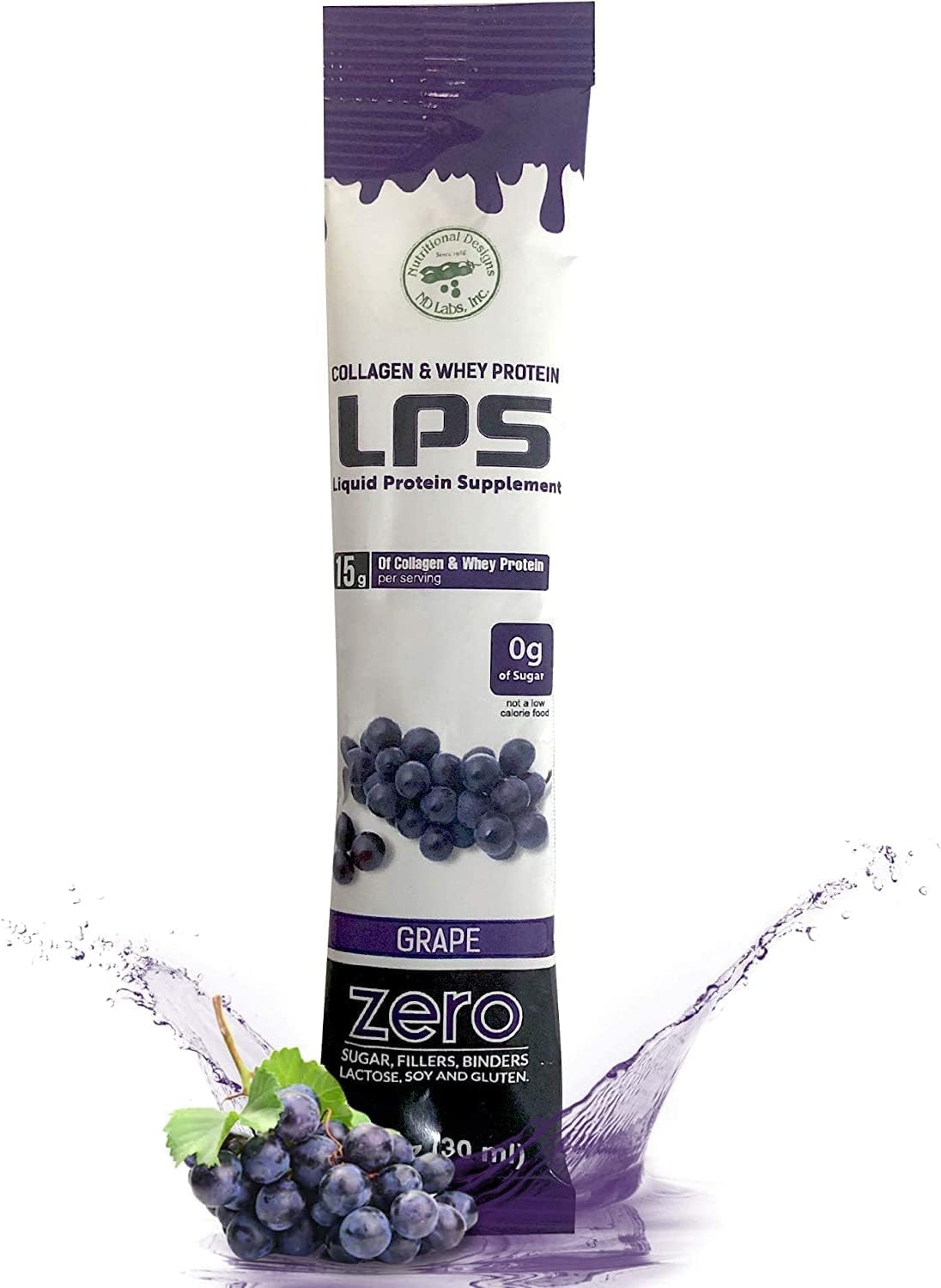 grape-non-gmo-liquid-collagen-whey-protein-supplement---sugar-free-drink-for-healthy-skin-hair---50-packets-men-women-9