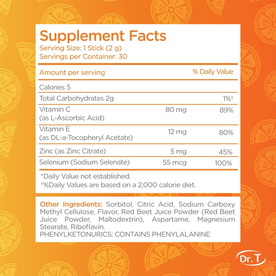 On-The-Go Immune System Booster Powder Packs - Natural Defense Support for Overall Well-Being - 30 Single-Serve Packs - Espot.com.au