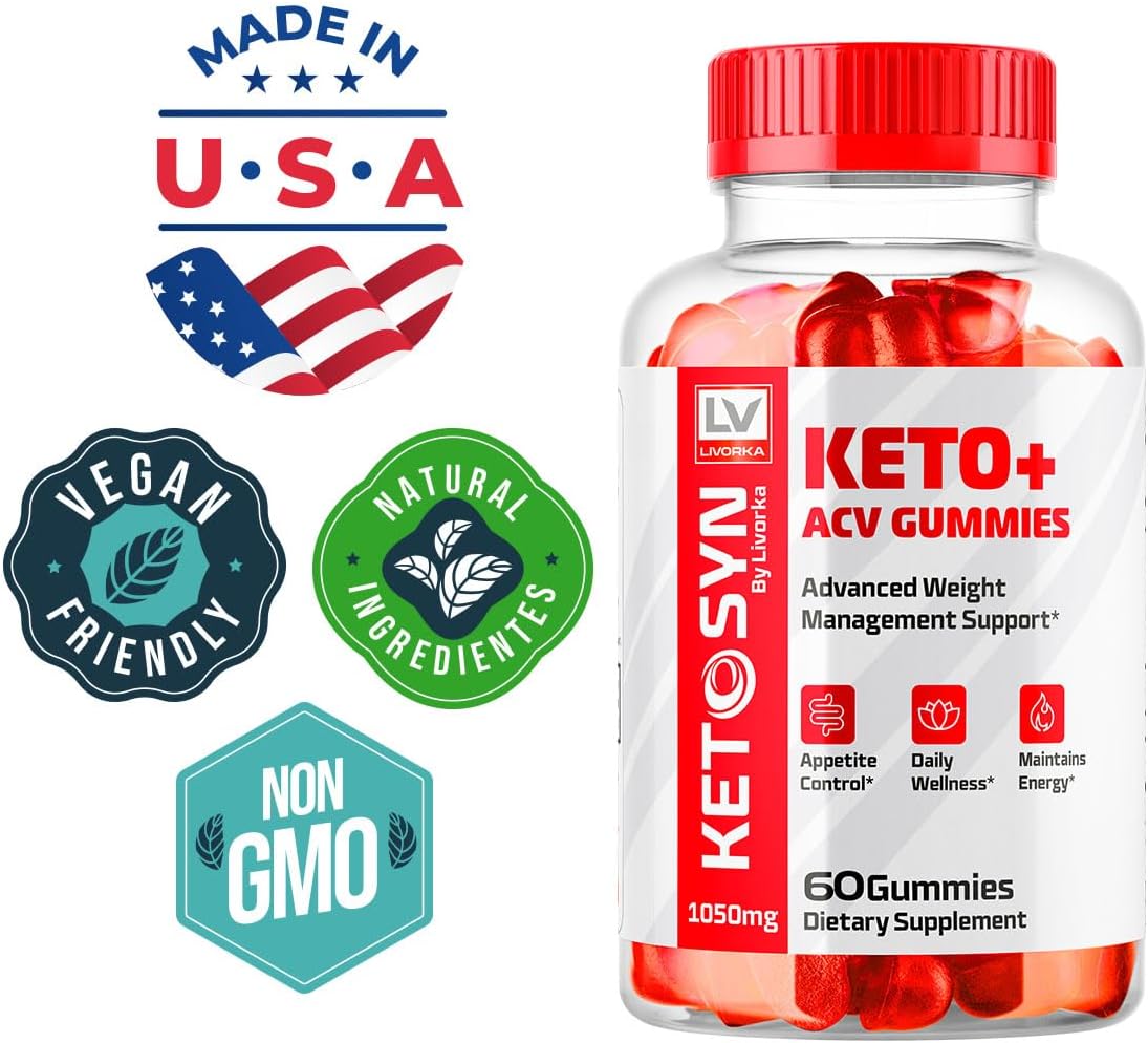 Ketosyn Keto ACV Gummies (2 Pack) 1050 MG - 120 Gummies for 2 Months - Keto Syn Gummies for Enhanced Weight Management and Digestive Health - Espot.com.au