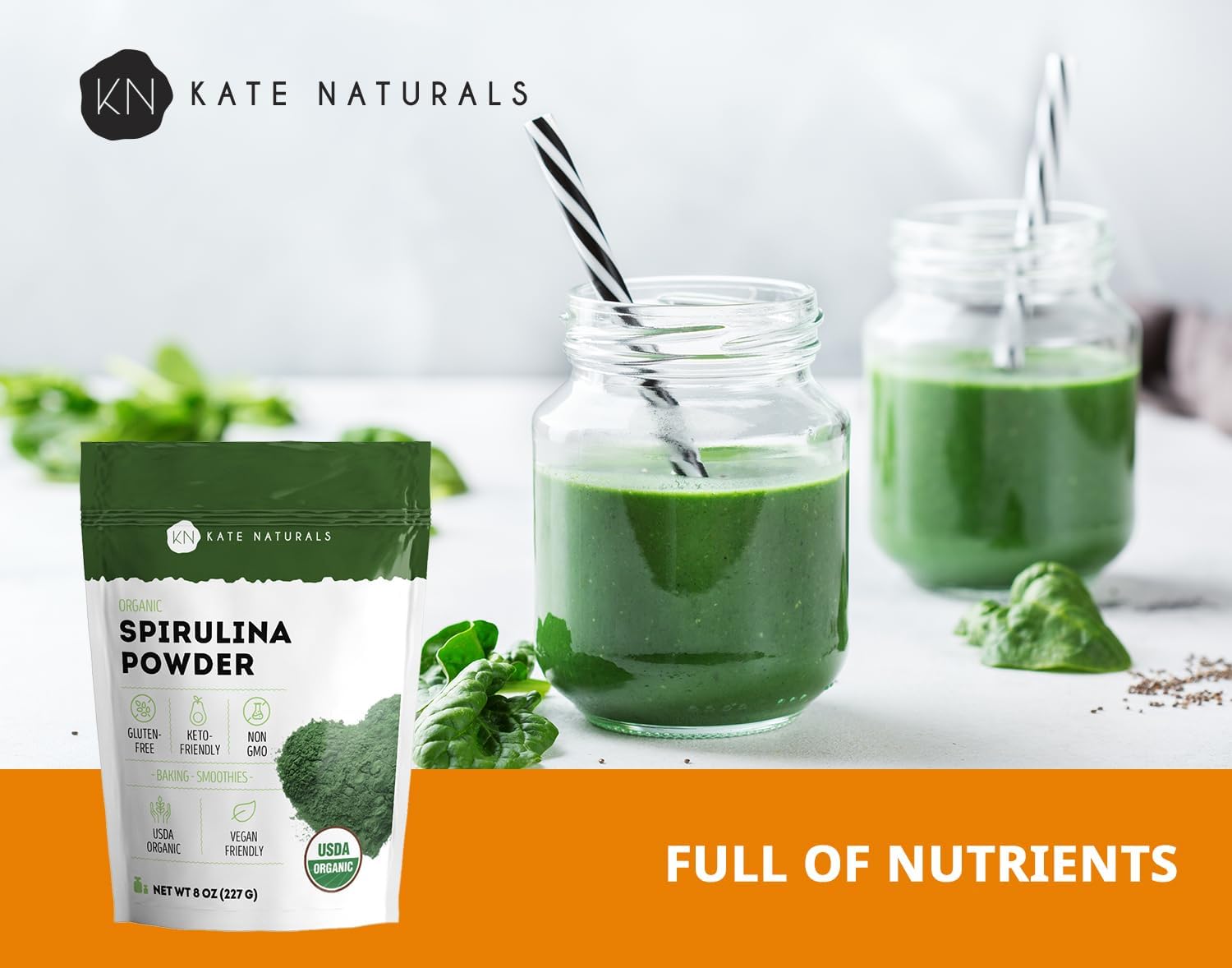 usda-certified-organic-spirulina-powder---immune-support-antioxidants---nutrient-dense-superfood-supplement---8-oz---non-gmo-gluten-free---by-kate-naturals-5