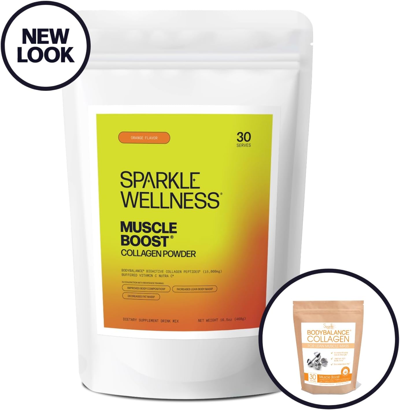 sparkle-wellness-muscle-boost-orange-powder---30-servings---collagen-supplement-with-hydrolyzed-bodybalance-peptides-vitamin-c-for-enhanced-body-composition-2