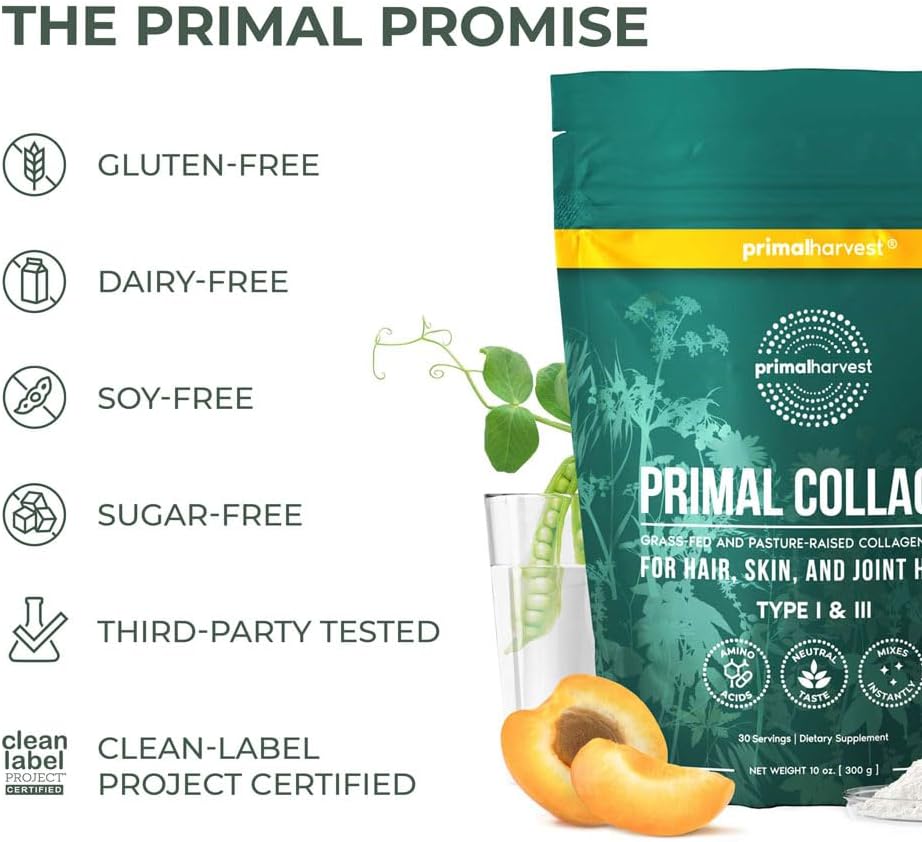 primal-harvest-collagen-peptides-powder---type-i-iii-10-oz---hair-skin-nails---unisex---single-pack-5
