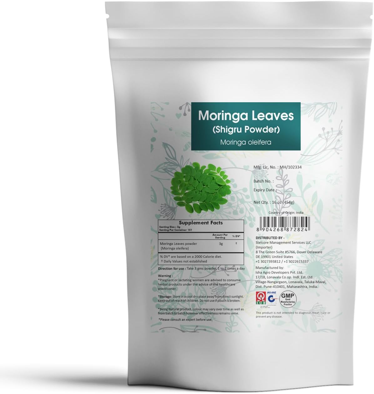 16-oz-ayurforest-moringa-oleifera-leaf-powder-for-drinks-and-smoothies---shigru-supplement-for-health-and-wellness-2