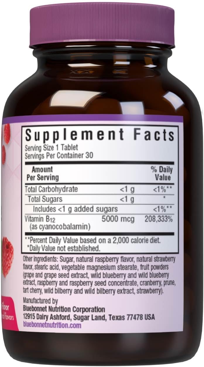 bluebonnet-nutrition-earth-sweet-vitamin-b12-5000-mcg-chewable-tablets---soy-free-gluten-free-dairy-free-vegan---raspberry-flavored---30-chewable-tablets-2