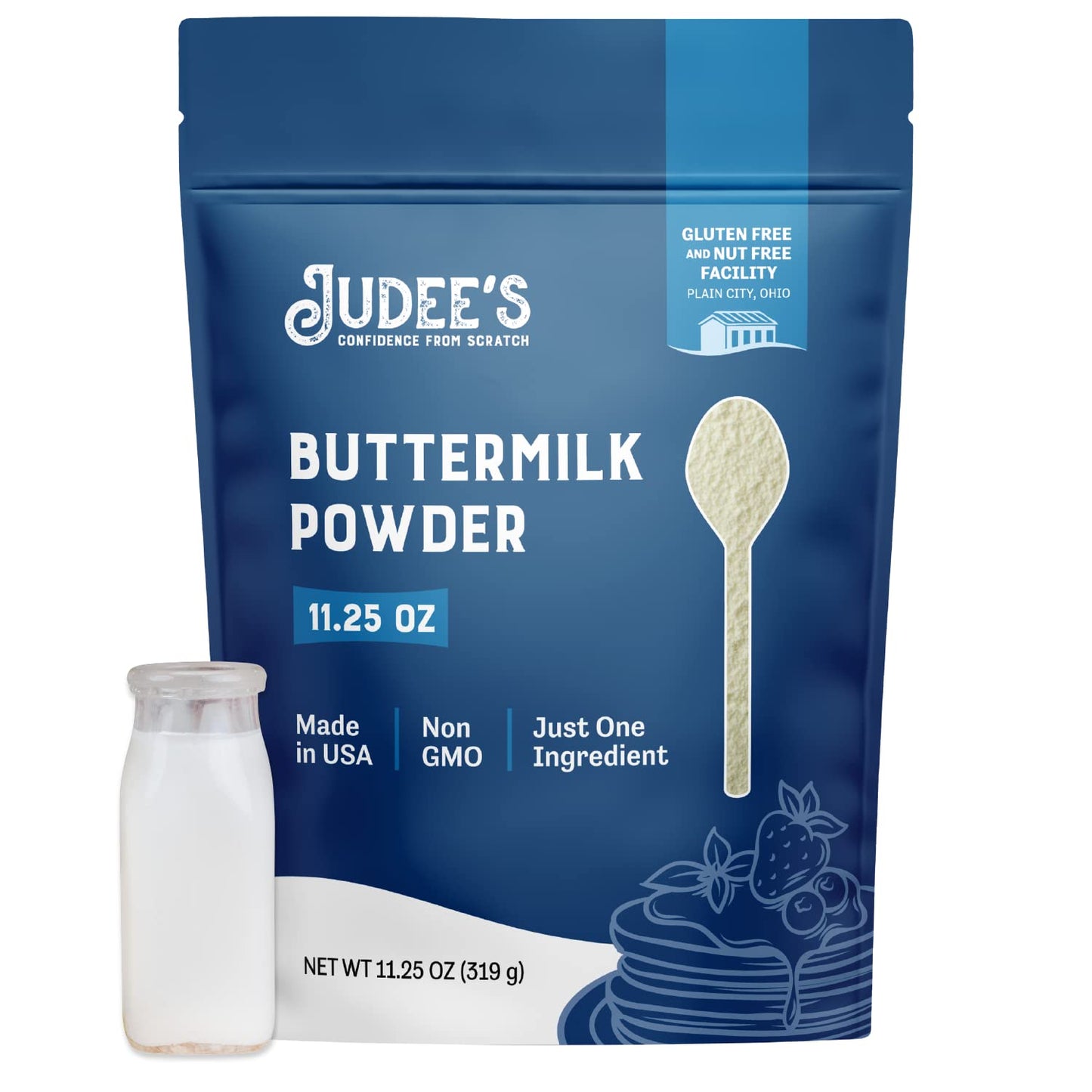 Gluten-Free Buttermilk Powder for Baking & Cooking - 11.25 oz Dried Mix for Pancakes, Fried Chicken, Cornbread by Judee's - Espot.com.au