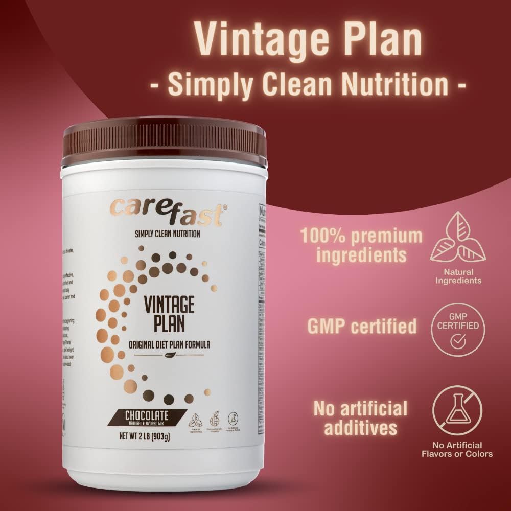carefast-vintage-plan-chocolate-meal-replacement-mix---21-servings-15g-protein-3g-fiber-24-vitamins-minerals---2-lb-protein-shake-smoothie-for-weight-loss-6