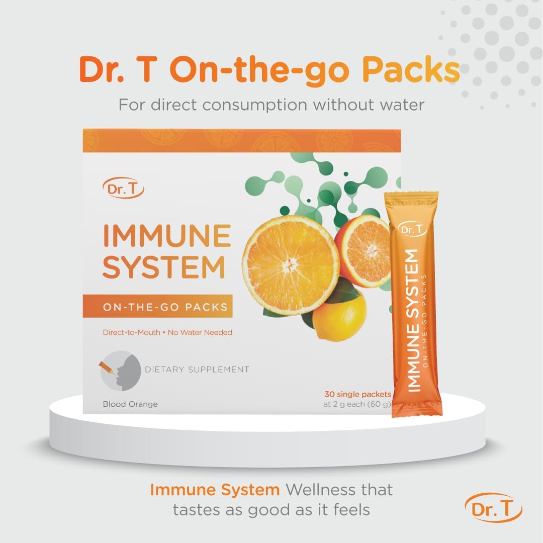 On-The-Go Immune System Booster Powder Packs - Natural Defense Support for Overall Well-Being - 30 Single-Serve Packs - Espot.com.au