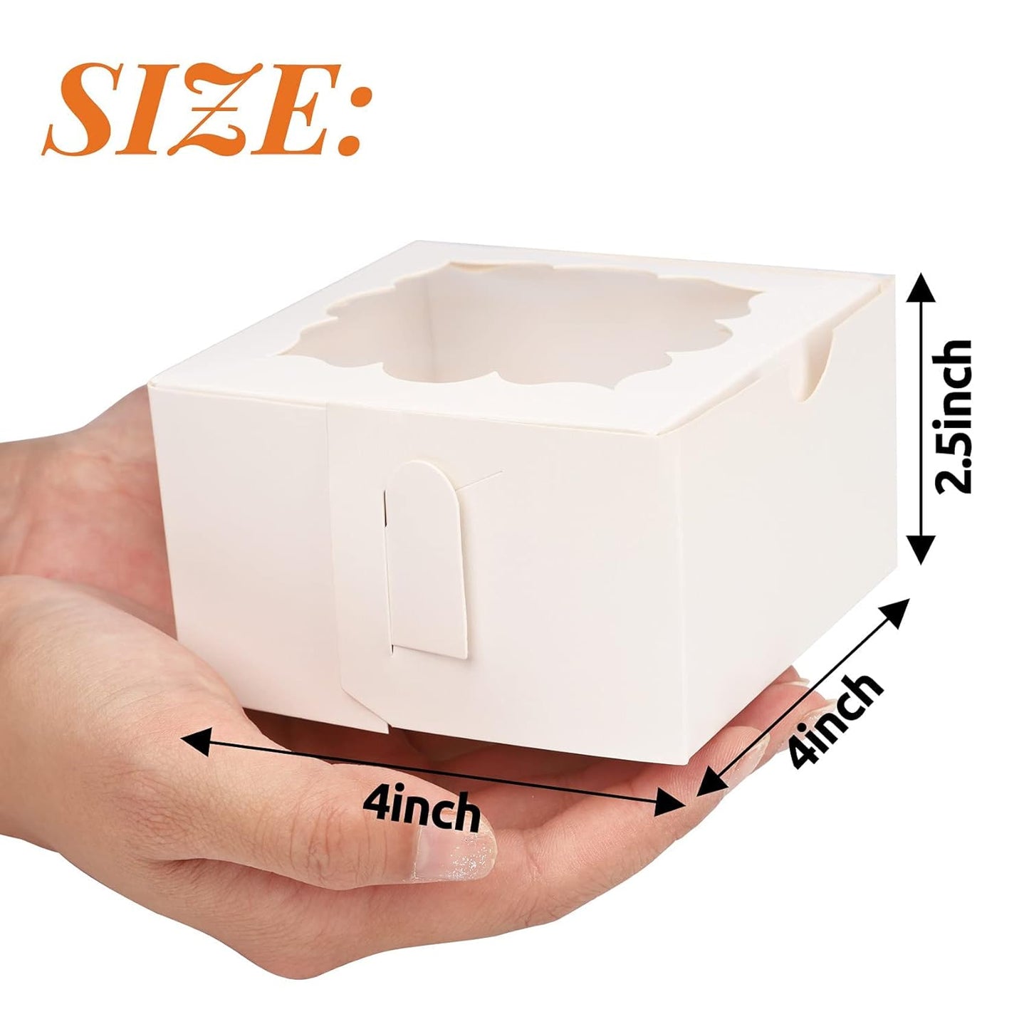 50-pack-4x4x25-inches-bakery-boxes-with-window-for-cookies-chocolate-strawberries-muffins-donuts---small-cake-boxes-for-desserts-white-4