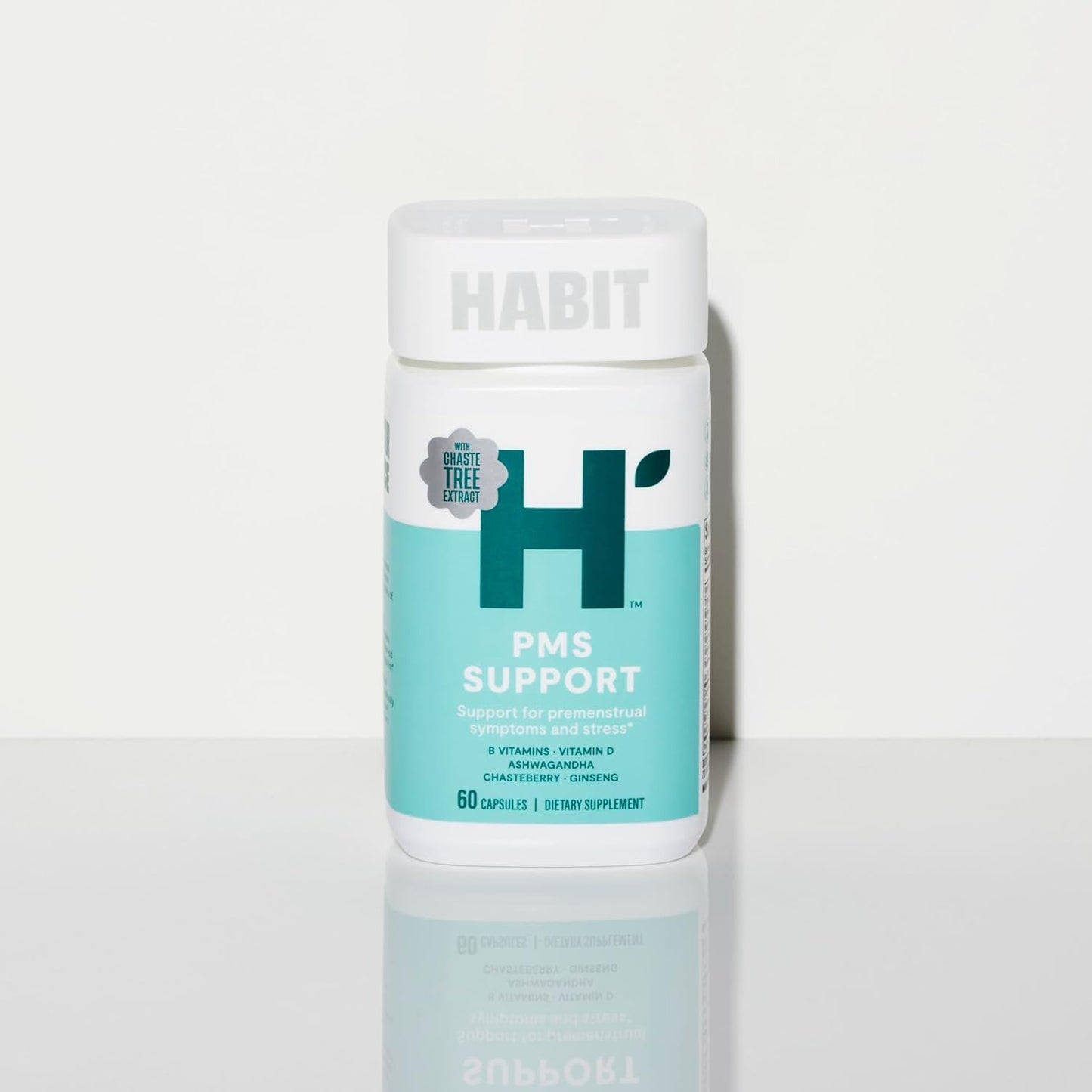PMS Support Supplement for Women - 2 Pack (120 Capsules) - Supports Hormone Balance, Mood & Stress with B Vitamins, Vitamin D, Chasteberry, Ashwagandha - Gluten-Free, Non-GMO - H' Habit Habit - Espot.com.au